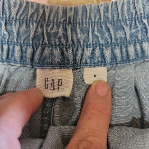 Gap Denim Chambray Flowy Wide Leg Shorts Womens Size S - Picture 6 of 9